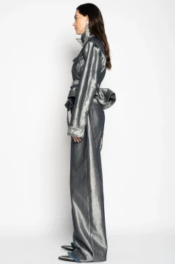 Marques ' Almeida Outerwear | Denim | DENIM BELTED JACKET AND VEST SILVER