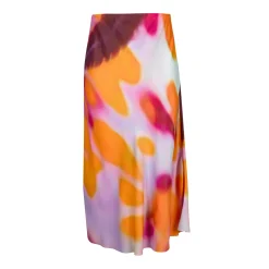 Marques ' Almeida Bottoms | Bottoms | SLIP PRINTED SATIN SKIRT MULTICOLOUR