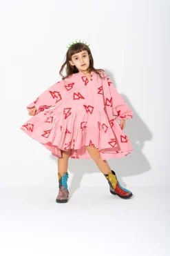 Marques ' Almeida Dresses | THUNDER PRINT GATHERED DRESS PINK
