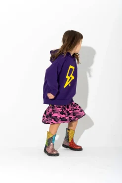 Marques ' Almeida Jersey | Tops | THUNDER PRINT HOODIE PURPLE