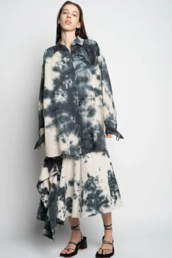 Marques ' Almeida Tops | Tops | TIE DYE BLACK XXL SHIRT BLACKWHITE