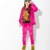 Marques ' Almeida Bottoms | TRACKSUIT VELOUR TROUSERS WITH CONTRAST TAPE BRIGHTPINK