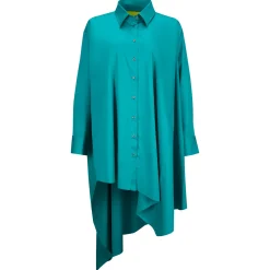 Marques ' Almeida Dresses | Dresses | ASYMMETRIC OVERSIZE SHIRT DRESS TURQUOISE