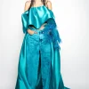 Marques ' Almeida Bottoms | Denim | DENIM BOYFRIENDS TROUSERS TURQUOISE