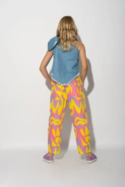 Marques ' Almeida Bottoms | WAVY PRINT BAGGY TROUSERS MULTICOLOUR