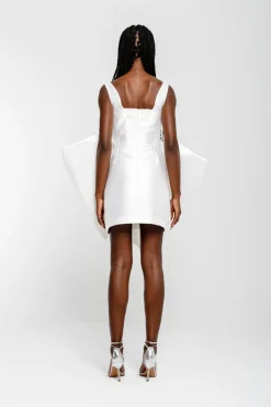 Marques ' Almeida Bridal | BIG BOW MINI DRESS WHITE
