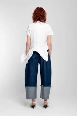 Marques ' Almeida Tops | Tops | CAP SLEEVE PLISSE T-SHIRT WHITE