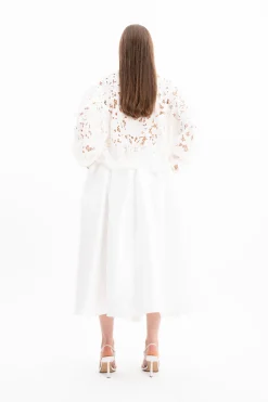Marques ' Almeida Bridal | Tops | EMBROIDERED PUFF SLEEVE SHIRT WHITE