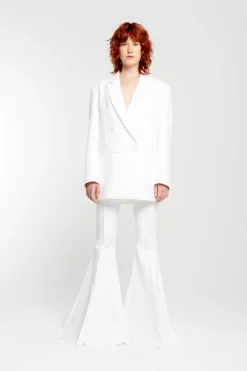 Marques ' Almeida Bridal | EXTREME FLARE TROUSERS WHITE