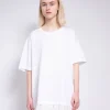Marques ' Almeida Tops | Dresses | FEATHER HEM T-SHIRT DRESS WHITE