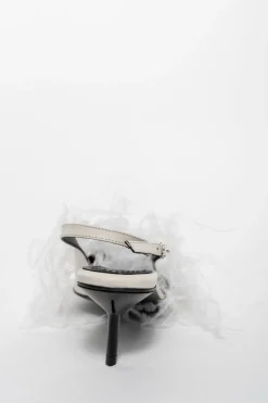Marques ' Almeida Shoes | Bridal | FEATHER SLING BACKS WHITE
