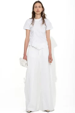 Marques ' Almeida Tops | Tops | GATHERED T-SHIRT WHITE