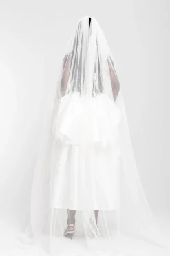 Marques ' Almeida Bridal | HIGH WAIST PLEATED FULL SKIRT WHITE
