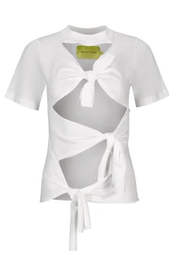 Marques ' Almeida Tops | Tops | KNOT T-SHIRT WHITE