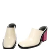 Marques ' Almeida Shoes | LEATHER MULE W/ M'A HEEL WHITE