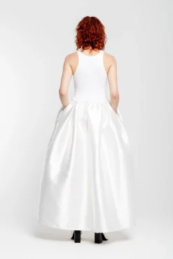 Marques ' Almeida Bridal | LONG DRESS WITH FULL SKIRT WHITE