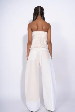 Marques ' Almeida Denim | Bottoms | PATCHWORK BOYFRIEND TROUSERS WHITE