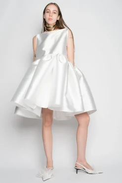 Marques ' Almeida Dresses | Bridal | SHORT SLEEVELESS PUFF DRESS WHITE