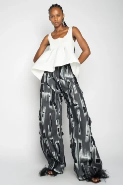 Marques ' Almeida Tops | SLEEVELESS PUFF HEM TOP WHITE