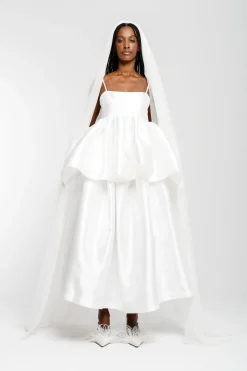 Marques ' Almeida Bridal | STRAPPY PUFF TOP WHITE
