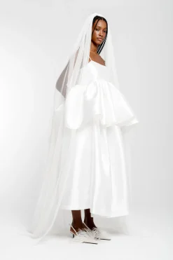 Marques ' Almeida Bridal | STRAPPY PUFF TOP WHITE