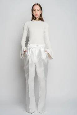 Marques ' Almeida Bottoms | Bridal | WIDE LEG TROUSERS WHITE