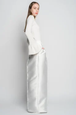 Marques ' Almeida Bottoms | Bridal | WIDE LEG TROUSERS WHITE