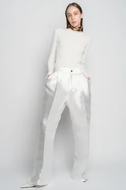 Marques ' Almeida Bottoms | Bridal | WIDE LEG TROUSERS WHITE