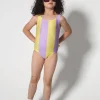 Marques ' Almeida Swimwear | Bottoms | YELLOW AND LILAC SWIMSUIT MULTICOLOUR