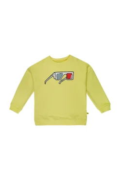 Marques ' Almeida Tops | 3D GLASSES PRINT SWEATSHIRT YELLOW