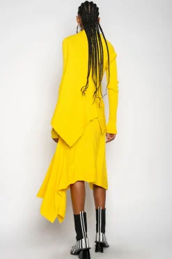 Marques ' Almeida Knitwear | Tops | DRAPED JUMPER IN MERINO KNIT YELLOW
