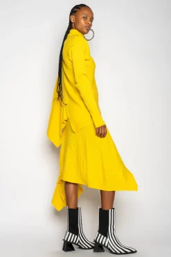 Marques ' Almeida Knitwear | Tops | DRAPED JUMPER IN MERINO KNIT YELLOW