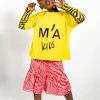 Marques ' Almeida Tops | Jersey | EMBROIDERED T-SHIRT YELLOW