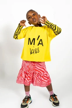 Marques ' Almeida Tops | Jersey | EMBROIDERED T-SHIRT YELLOW
