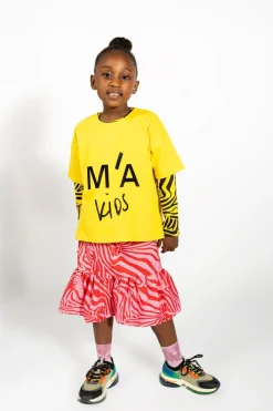 Marques ' Almeida Tops | Jersey | EMBROIDERED T-SHIRT YELLOW