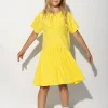 Marques ' Almeida Jersey | Dresses | GATHERED DRESS YELLOW