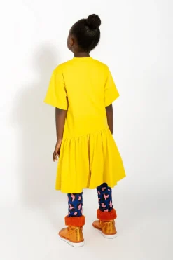 Marques ' Almeida Jersey | Dresses | GATHERED JERSEY T-SHIRT DRESS YELLOW