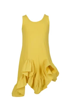 Marques ' Almeida Dresses | SLEEVELESS FLOUNCE DRESS YELLOW