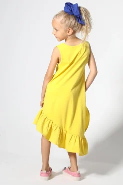 Marques ' Almeida Dresses | SLEEVELESS FLOUNCE DRESS YELLOW