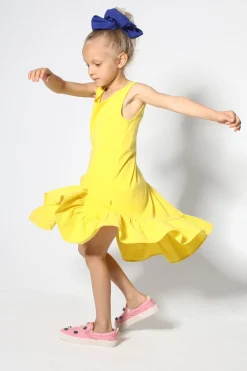 Marques ' Almeida Dresses | SLEEVELESS FLOUNCE DRESS YELLOW