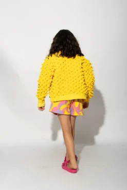 Marques ' Almeida Outerwear | SPIKE CARDIGAN YELLOW
