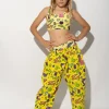 Marques ' Almeida Bottoms | SQUIGGLE PRINT BALLOON TROUSERS YELLOW