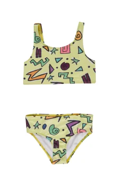 Marques ' Almeida Swimwear | SQUIGGLE PRINT BIKINI SET YELLOW