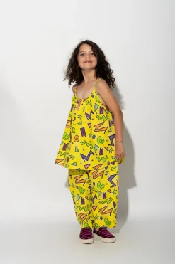 Marques ' Almeida Tops | SQUIGGLE PRINT OVERSIZED SLIP TOP YELLOW