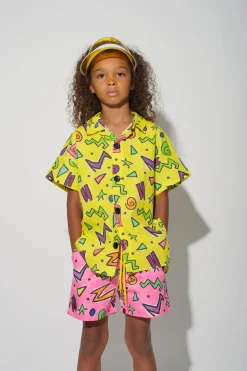 Marques ' Almeida Tops | SQUIGGLE PRINT SHORT SLEEVE SHIRT YELLOW