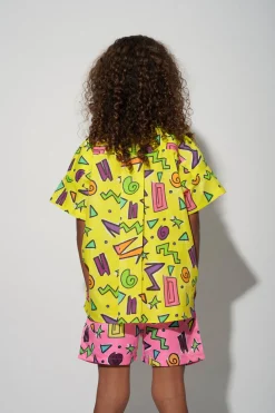 Marques ' Almeida Tops | SQUIGGLE PRINT SHORT SLEEVE SHIRT YELLOW