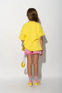 Marques ' Almeida Jersey | Tops | T-SHIRT WITH EMBROIDERED LOGO YELLOW